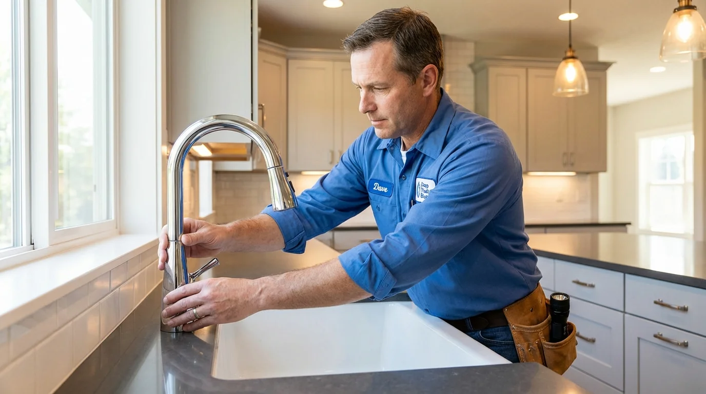 Kitchen faucet installation by Johns Plumbing LLC in Citrus Heights