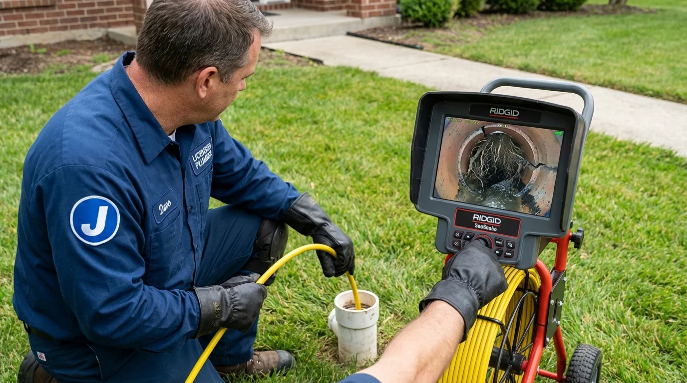 Sewer camera inspection being performed by Johns Plumbing LLC in Citrus Heights
