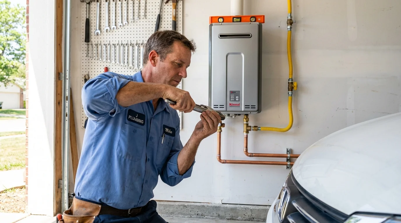 Tankless water heater installation by a Johns Plumbing LLC plumber in Citrus Heights